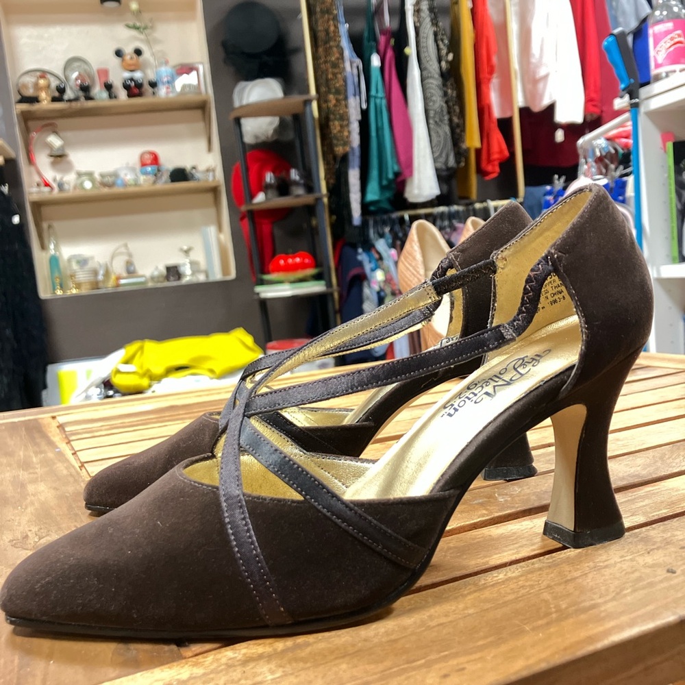 The PM Collection by 925 Brown Dance Shoes with Straps